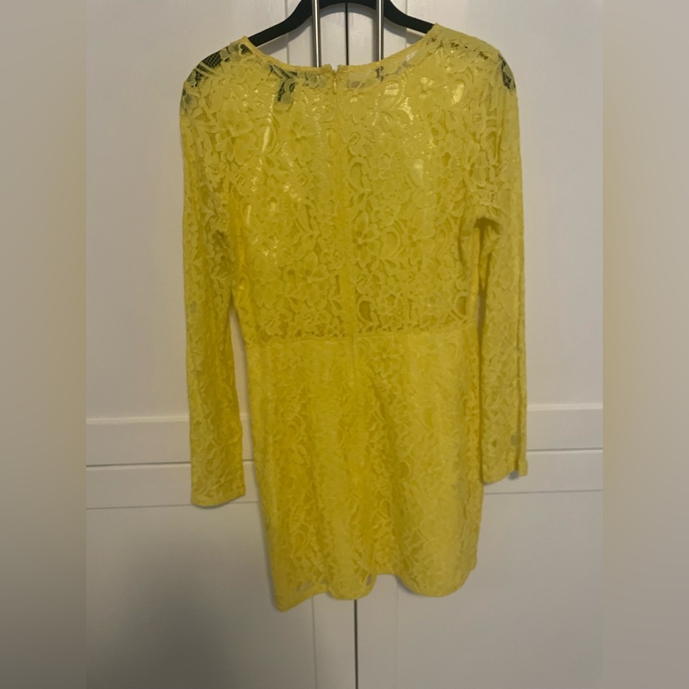 Yellow lace dress worn once.